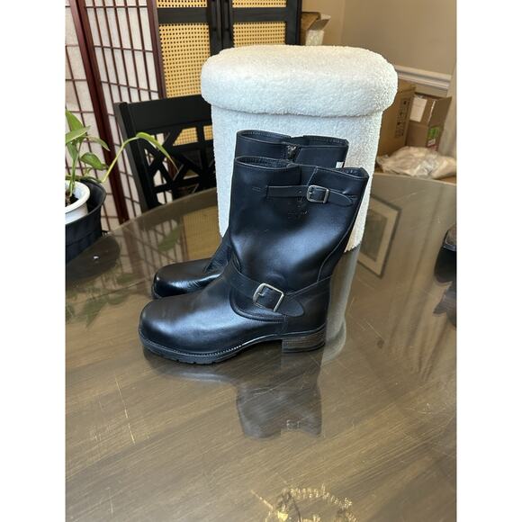 Mellow Walk Vanessa Womens Black Leather Engineer Work Boots - Picture 5 of 9